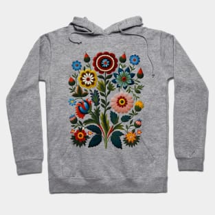 Folk Art Flowers Hoodie